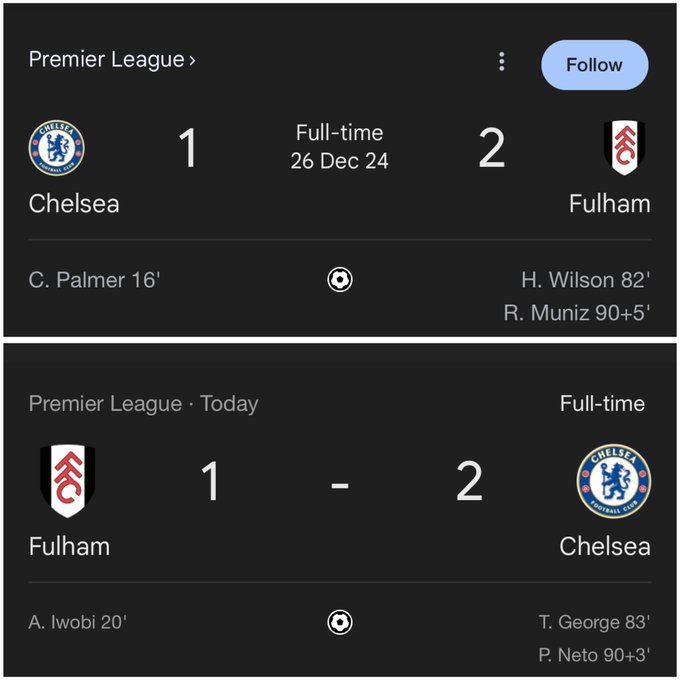 Fulham vs Chelsea match reaction