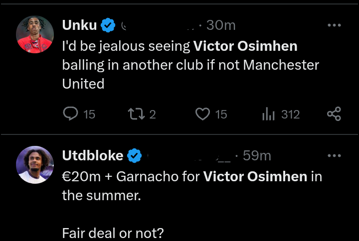 Victor Osimhen Manchester United debate