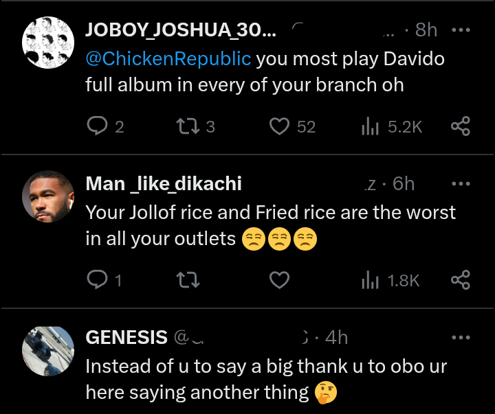 Davido Chicken Republic trending