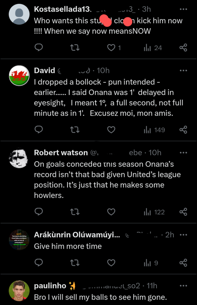 Why Manchester United fans want Onana out