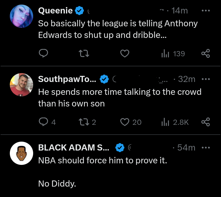 Anthony Edwards Lakers comment fine